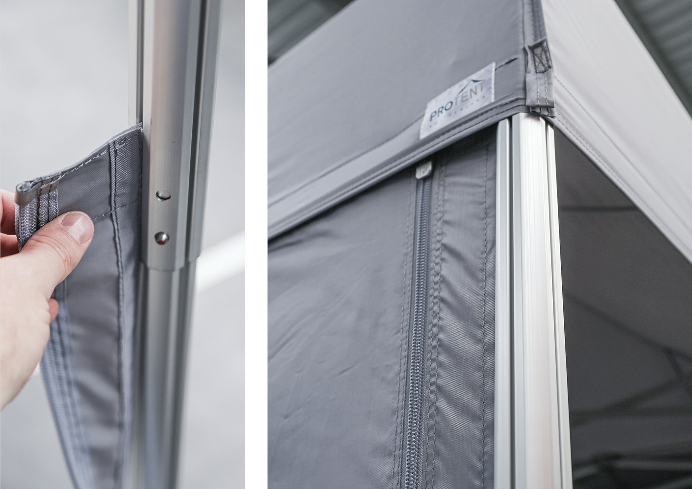Standard-Seitenwand (geschlossen) mit Kedersaum